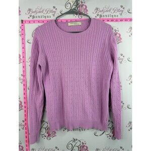 Penmans sweater sherbert pink purple knitted Cable Knit Crewneck Sweater - Women